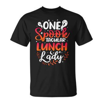 Lunch Lady Halloween Cafeteria Crew School Food Service T-Shirt - Monsterry