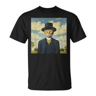 Magritte Meets Gray Tabby Camiseta unisex - Regaloses