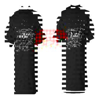 Mama Bear Red Plaid Christmas Pajama Family T-Shirt - Monsterry