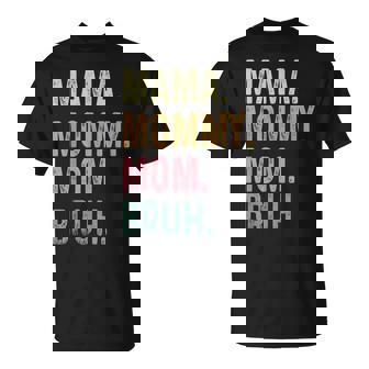 Mama Mommy Mom Bruh Mom Retro T-Shirt | Mazezy