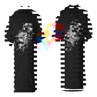 Mancuerna Divertida Con Salpicaduras De Colores Camiseta unisex - Regaloses