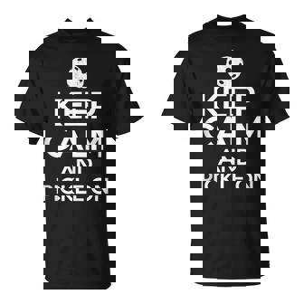 Mantén La Calma Y Pepinillo En Pickleball Sin Mangas Camiseta unisex - Regaloses