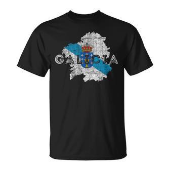 Mapa Y Bandera De Galicia Recuerdo De Galicia Camiseta unisex - Regaloses