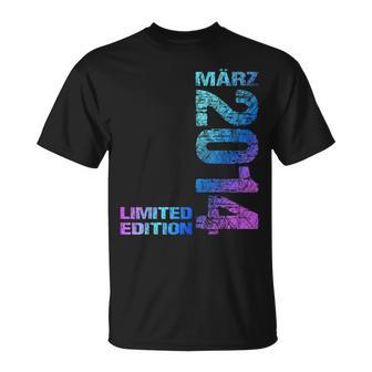 March 2014 Boy Girl 10Th Birthday Limited Edition 10 T-Shirt - Geschenkecke
