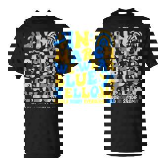 In March We Wear Yellow And Blue For World Down Syndrome Day T-Shirt - Monsterry