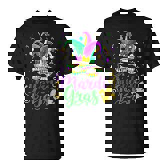 Mardi Gras 2025 S Girls Mask Beads New Orleans Party T-Shirt | Mazezy