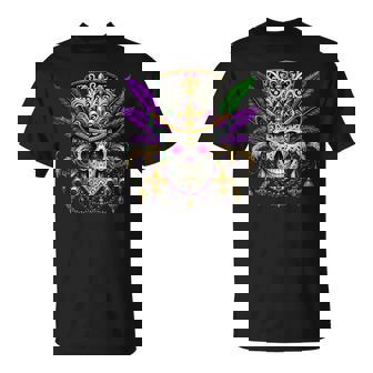 Mardi Gras Costume Sugar Skull Carnival Halloween Witch Men T-Shirt - Monsterry
