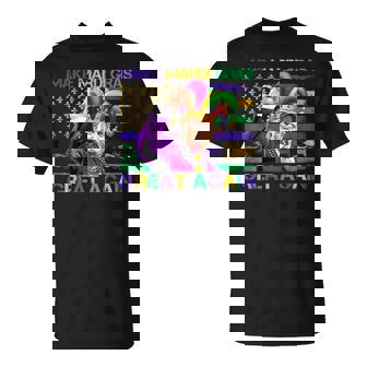 Make Mardi Gras Great Again Us American Flag Crawfish Parade T-Shirt | Mazezy