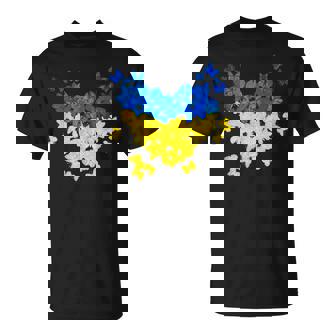 Mariposas Corazón Ucrania Bandera Ucraniano Ucraniano Camiseta unisex - Regaloses