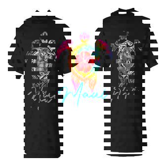 Maui Hawaii Tie Dye Sea Turtle Maui Family Vacation 2024 T-Shirt - Monsterry