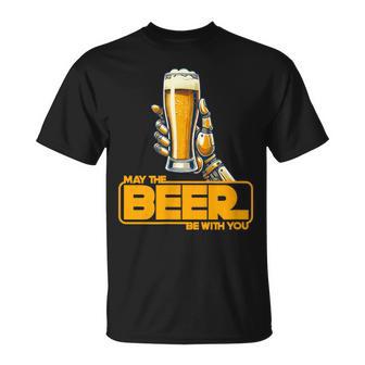 May The Beer Be With You Sci-Fi Beer T-Shirt - Cadeauxyz