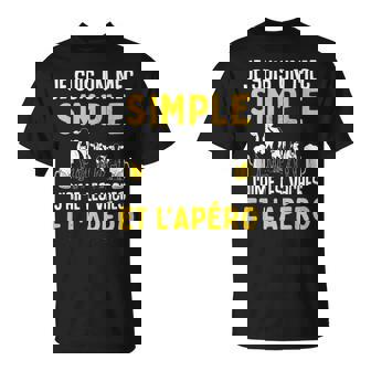 Mec Simple J' Aime Lesaches Et L' Apéro Humourache T-Shirt - Cadeauxyz