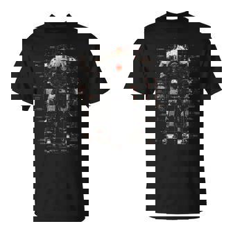 Mech Warrior Blueprint Shirt Tech Robot Fighter T-Shirt - Monsterry