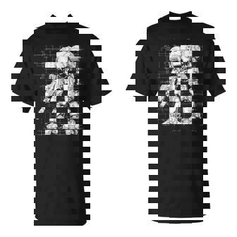 Mech Warrior Sketch Shirt Mighty Tech Robot Fighter Premium T-Shirt - Monsterry