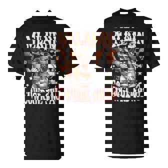 Melanin Cowgirl Swag Black History African Girls T-Shirt | Mazezy