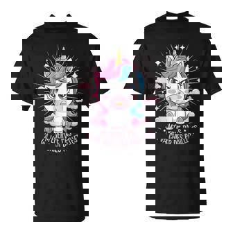 M'énerve Pas Çaa Chier Des Paillettes Licorne Humoristique Noir S Adultes T-Shirt - Cadeauxyz