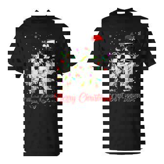 Merry Christmas Lights Newfoundland Dog Dog Lover T-Shirt - Monsterry