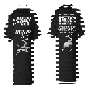 Merry Christmas Reindeer Game Family Men Women T-Shirt - Monsterry