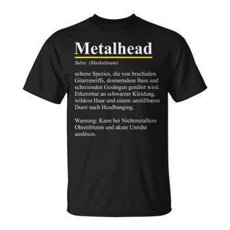 Metalhead Dictionary Definition For Fans Of Heavy Metal T-Shirt - Geschenkecke