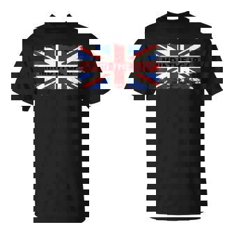 Mind The Gap Union Jack London Flag British Britain T-Shirt T-Shirt - Monsterry