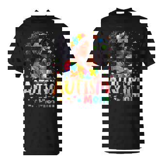Mom Afro Autism Awareness Mama Black Autism T-Shirt | Seseable UK