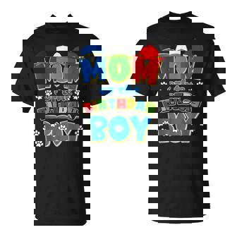 Mom And Dad Of The Birthday Boy Dog Family Party Decorations T-Shirt - Monsterry