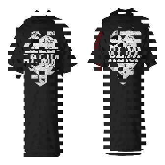 Mom Of Both Heart Soccer Baseball Sports Mom Mother's Day T-Shirt - Thegiftio