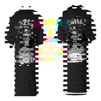 Mommy Of The Birthday Girl Rainbow Afro Melanin Unicorn T-Shirt - Monsterry