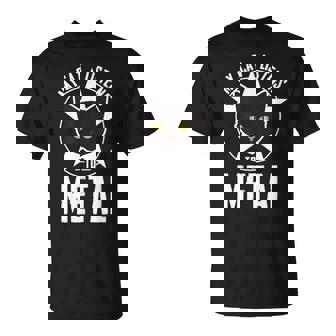Mon Chat Écoute Du Métal' Gothic Rock Cat T-Shirt - Cadeauxyz