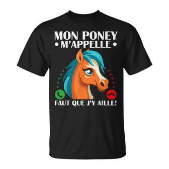 Mon Poney M'apelle Pilote De Poney Cheval Cadeau Poney T-Shirt - Cadeauxyz