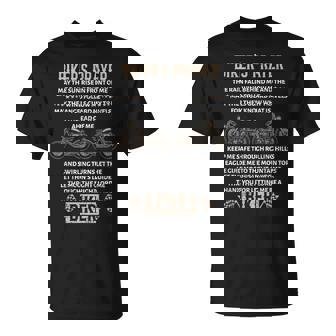 Motorcycle Bikers Prayer Rain Fall Behind And Wind Follow Me T-Shirt - Monsterry
