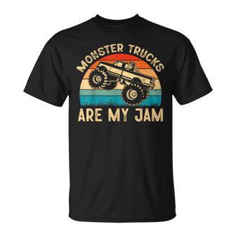 Motores Retro De Monster Truck Are My Jam Retro Al Atardecer Camiseta unisex - Regaloses