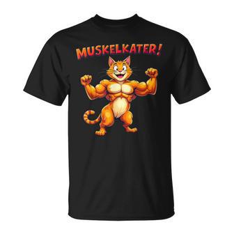 Muscle Soreness Cat Fitness With Cat Motif T-Shirt - Geschenkecke