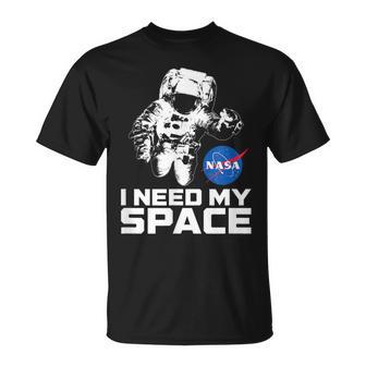 Nasa Logo I Need My Space With Astronaut T-Shirt - Geschenkecke