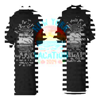 New York 2024 Summer Vibes Vacation Retro Vintage Sunset Premium T-Shirt - Monsterry