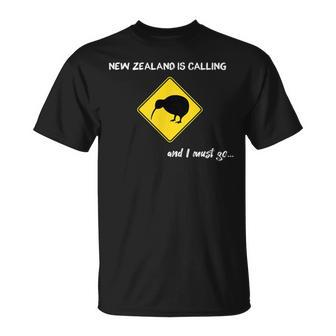 New Zealand Is Calling New Zealand Kiwi Backpacker T-Shirt - Geschenkecke