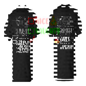 Nice Naughty Santa I Can Explain Christmas List Holiday Xmas T-Shirt - Monsterry