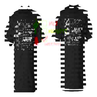 Nice Naughty I Tried Most Day Christmas List Santa Claus T-Shirt - Monsterry