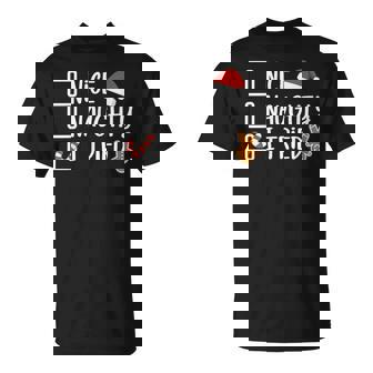 Nice Naughty I Tried Santa's Naughty List Christmas T-Shirt - Monsterry