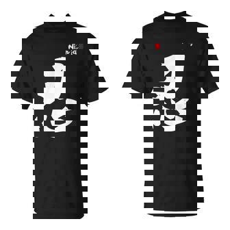 Ninja In Chinese Calligraphy Characters T-Shirt T-Shirt - Monsterry