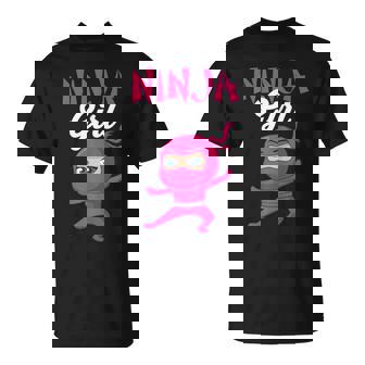 Ninja En Diseño De Traje Rosa Ninja Girl Camiseta unisex - Regaloses