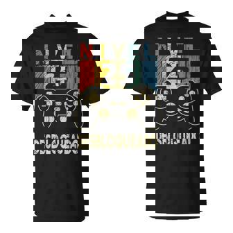 Nivel 25 Unblocked Gamer 25 Years Cumpleaños Camiseta unisex - Regaloses