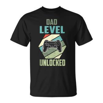 Nivel De Papá Desbloqueado Nivel Hasta Papá Sin Mangas Camiseta unisex - Regaloses