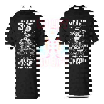 No Lift No Santa Claus Gym Fitness Weightlifting Tank Top T-Shirt - Monsterry