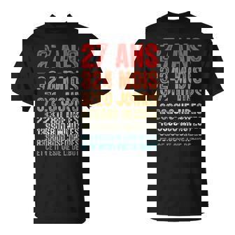 Noces D'acajou Cadeau D'anniversaire 27 Ans De Mariage T-Shirt - Cadeauxyz