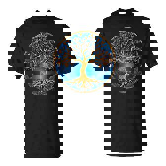 Nordischer Keltischer Baum Des Lebens Yin Yang Tree Of Life T-Shirt - Geschenkecke