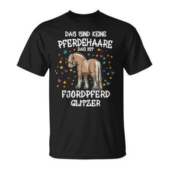 Norwegian Fjord Horse Glitter Horse Riding Fjordi T-Shirt - Geschenkecke