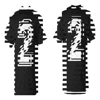 Number 2 Birthday Numbered Uniform Sports Jersey Team T-Shirt - Monsterry