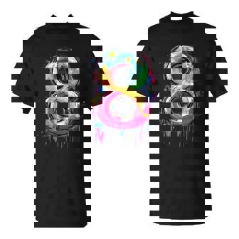 Number 8 8Th Birthday Eight Year Old Boys Girls Graffiti T-Shirt - Monsterry
