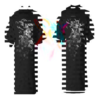 Obra De Arte Colorida De Cabra Animal Motif Goat Camiseta unisex - Regaloses